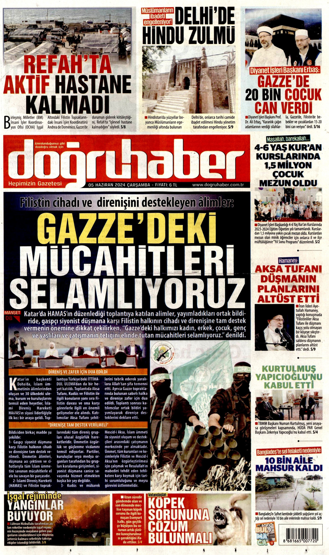 DOĞRU HABER 5 Haziran 2024 Gazete Manşeti Büyük