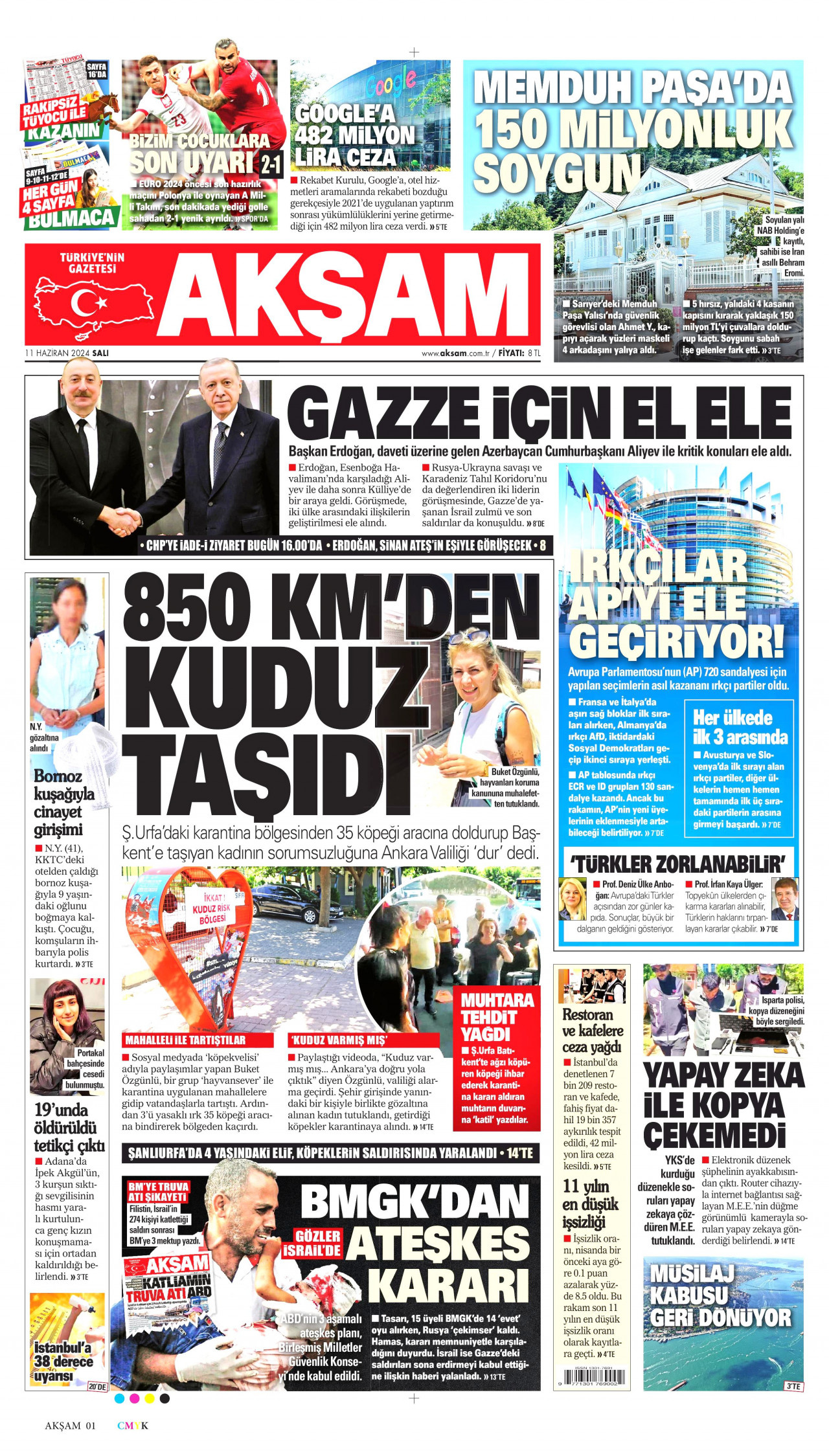 AKŞAM 11 Haziran 2024 Gazete Manşeti Büyük