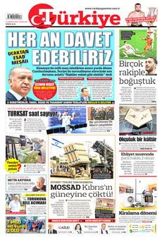 TÜRKİYE GAZETESİ 8 Temmuz 2024 Gazete Manşeti Küçük