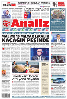 ANALİZ 8 Temmuz 2024 Gazete Manşeti Küçük