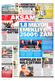 AKŞAM 9 Temmuz 2024 Gazete Manşeti Küçük