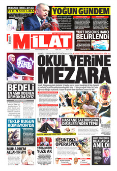 MİLAT 17 Temmuz 2024 Gazete Manşeti Küçük