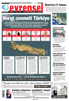 EVRENSEL 18 Temmuz 2024 Gazete Manşeti Küçük