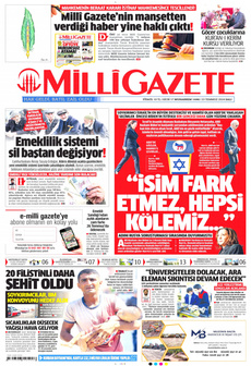 MİLLİ GAZETE 23 Temmuz 2024 Gazete Manşeti Küçük