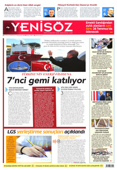 YENİ SÖZ GAZETESİ 23 Temmuz 2024 Gazete Manşeti Küçük