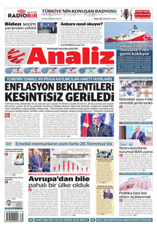 ANALİZ 23 Temmuz 2024 Gazete Manşeti Küçük