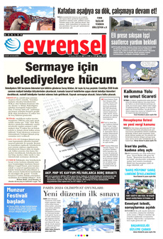 EVRENSEL 26 Temmuz 2024 Gazete Manşeti Küçük