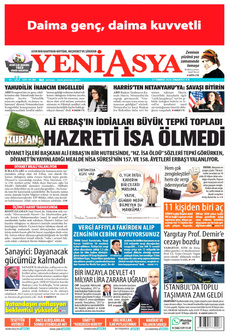 YENİ ASYA 27 Temmuz 2024 Gazete Manşeti Küçük