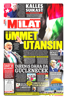 MİLAT 1 Ağustos 2024 Gazete Manşeti Küçük