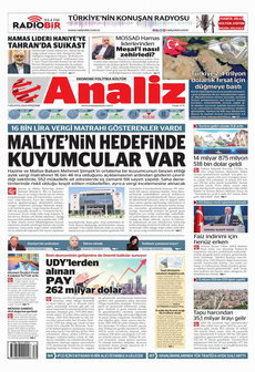 ANALİZ 1 Ağustos 2024 Gazete Manşeti Küçük