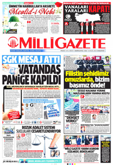 MİLLİ GAZETE 14 Eylül 2024 Gazete Manşeti Küçük