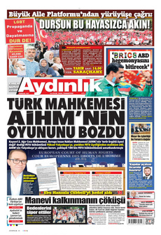 AYDINLIK GAZETESİ 14 Eylül 2024 Gazete Manşeti Küçük