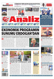 ANALİZ 14 Eylül 2024 Gazete Manşeti Küçük