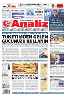 ANALİZ 8 Ekim 2024 Gazete Manşeti Küçük