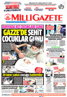 MİLLİ GAZETE 12 Ekim 2024 Gazete Manşeti Küçük