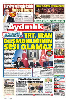 AYDINLIK GAZETESİ 15 Ekim 2024 Gazete Manşeti Küçük