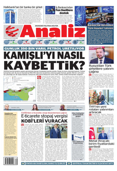 ANALİZ 12 Aralık 2024 Gazete Manşeti Küçük