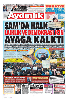 AYDINLIK GAZETESİ 21 Aralık 2024 Gazete Manşeti Küçük