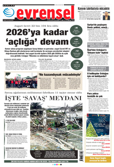 EVRENSEL 25 Aralık 2024 Gazete Manşeti Küçük