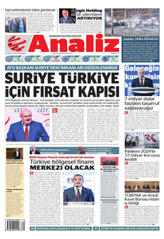 ANALİZ 25 Aralık 2024 Gazete Manşeti Küçük