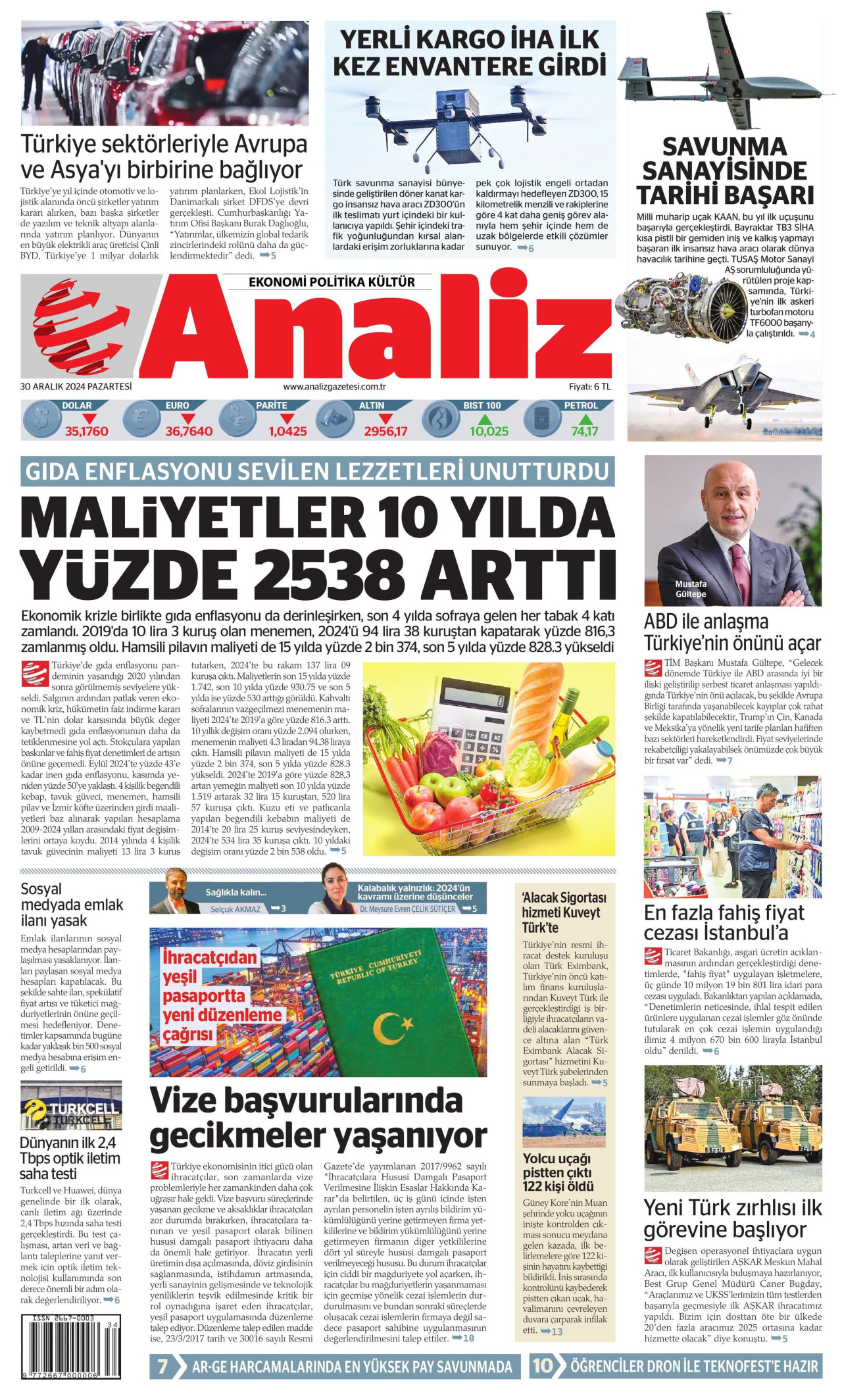 ANALİZ 30 Aralık 2024 Gazete Manşeti Büyük