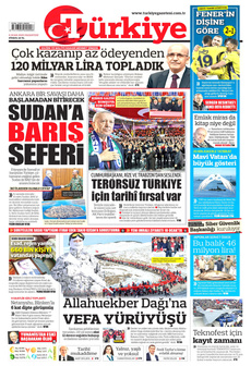 TÜRKİYE GAZETESİ 6 Ocak 2025 Gazete Manşeti Küçük