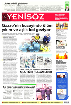 YENİ SÖZ GAZETESİ 8 Ocak 2025 Gazete Manşeti Küçük