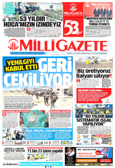 MİLLİ GAZETE 13 Ocak 2025 Gazete Manşeti Küçük