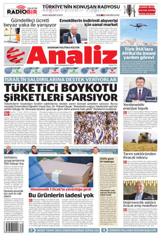 ANALİZ 13 Ocak 2025 Gazete Manşeti Küçük